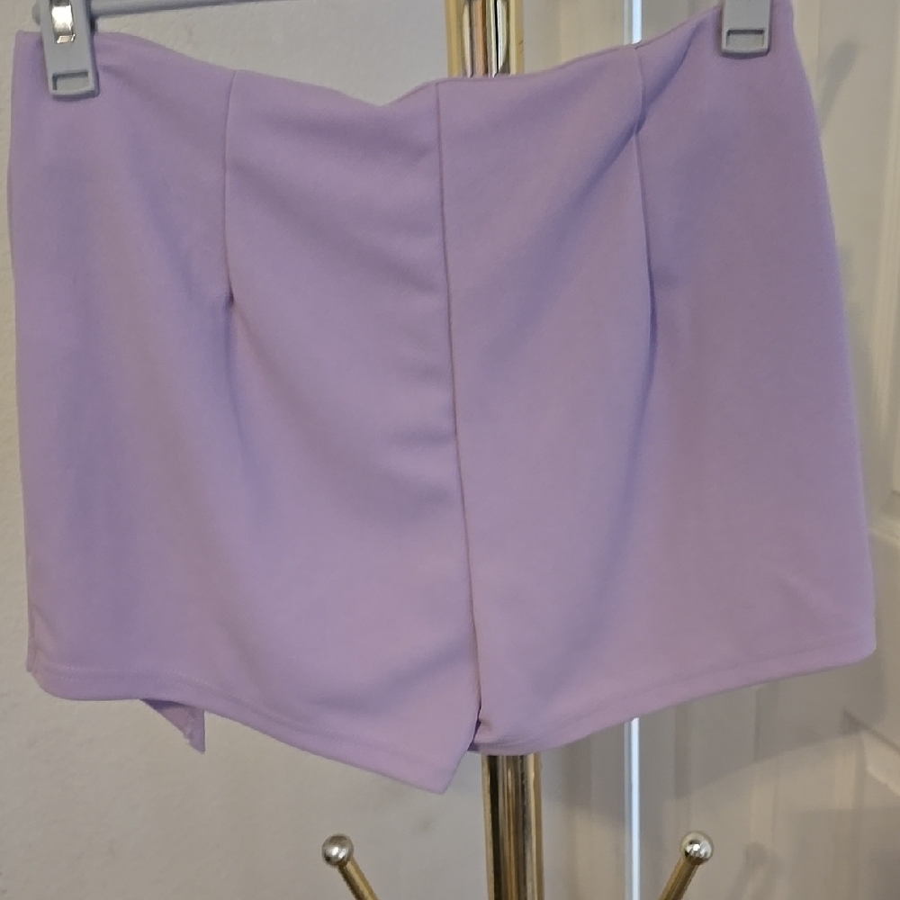 SHEIN Purple Asymmetrical Pencil Skorts - Picture 4 of 5